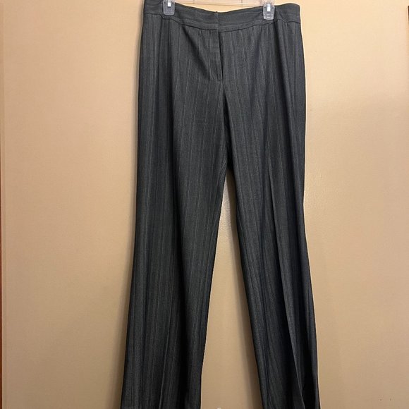 Margaret Frances Dress Pant Gray, Blue, Pin Stripe, Size 12 - Picture 1 of 5
